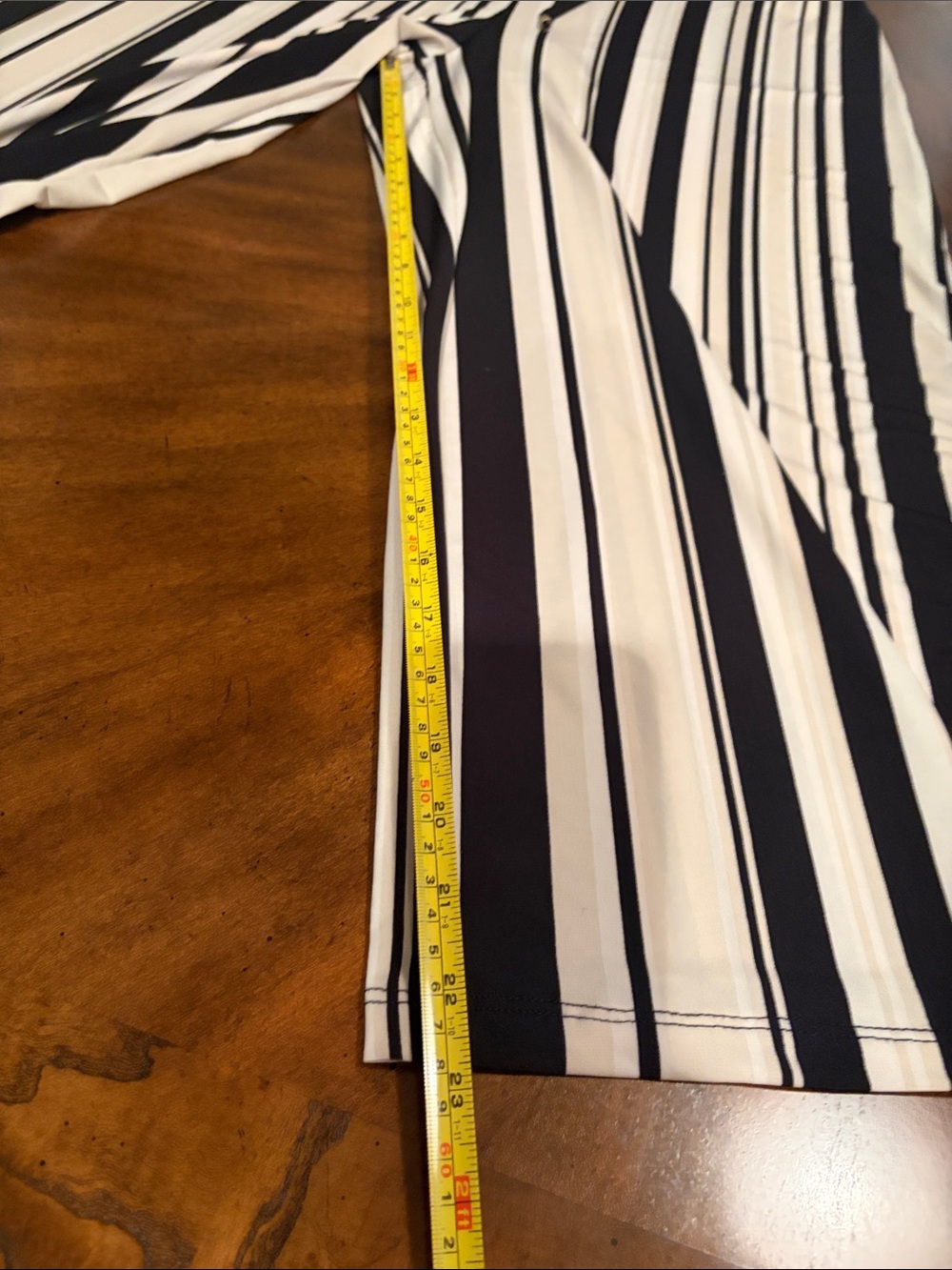 Jones New York Black White Striped Wide Leg Cropped Pants XL - Picture 3 of 7